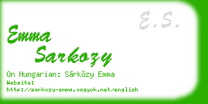 emma sarkozy business card
